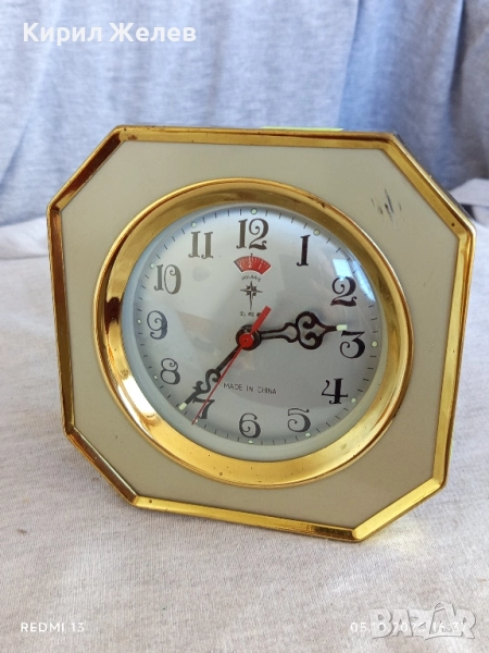 Стар механичен будилник POLARIS CHINA много красив перфектно състояние за КОЛЕКЦИЯ 49186, снимка 1