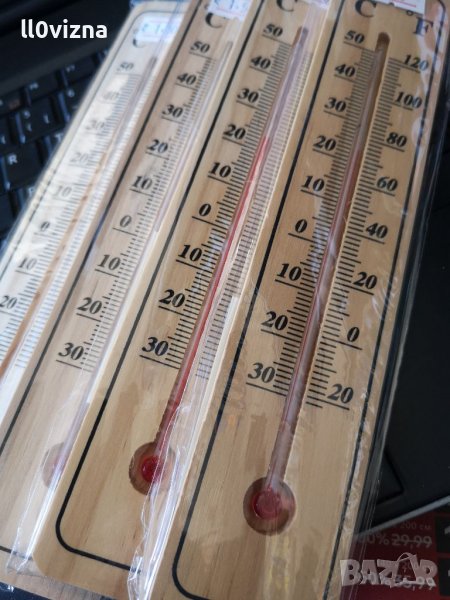 Термометър - дървен , снимка 1