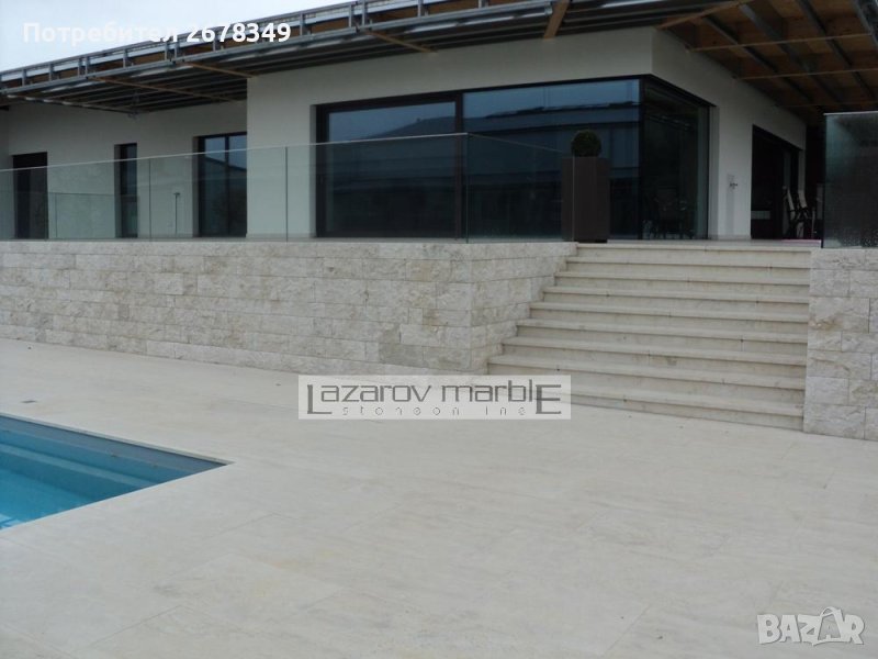 Настилка от естествен камък - Врачански варовик и Травертин, снимка 1