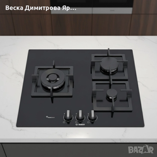 3бр./ Плот за вграждане BOSCH PPC6A6B20 с FlameSelect, Газ, 3 Нагревателни зони , снимка 1