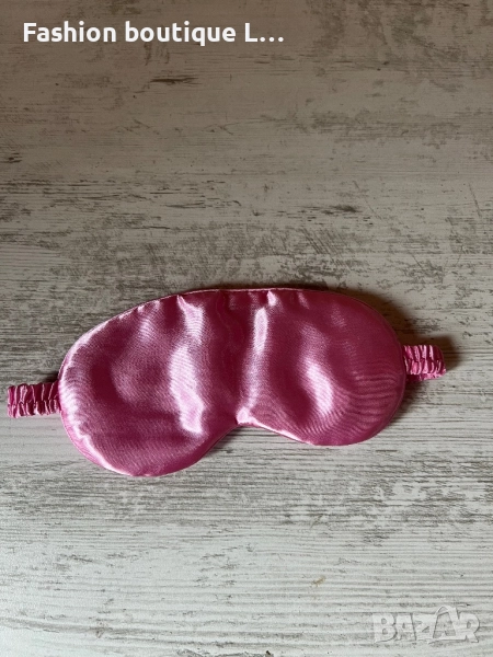 Розова сатенена маска за очи за сън с ластична лента за главата 🌸, снимка 1