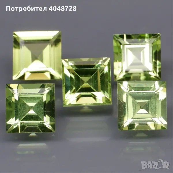 5бр. Естествен Перидот - 3.18ct. - Пакистан, снимка 1