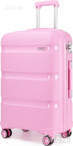 Куфар Kono K2092L Spinner 65 см, розов, полипропилен, снимка 1