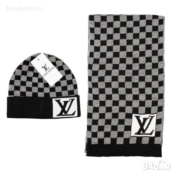 🤩Louis Vuitton стилен унисекс комплект шапка и шал🤩, снимка 1
