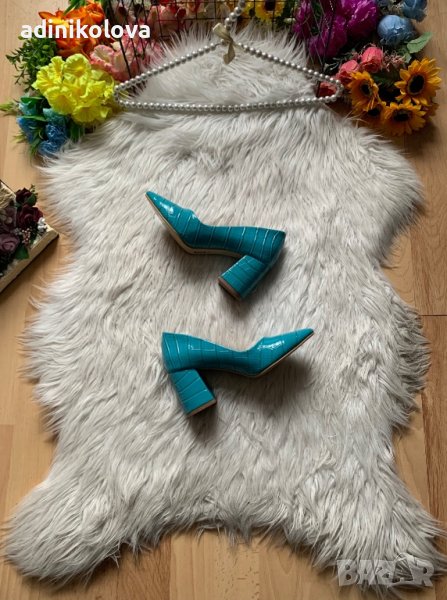 Нови обувки на дебел ток, снимка 1