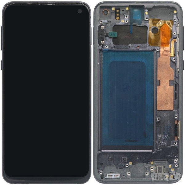 Дисплей за Samsung Galaxy S10e / G970, SM-G970F/ P/N: GH82-18852G, GH82-18836G, черен с рамка, снимка 1