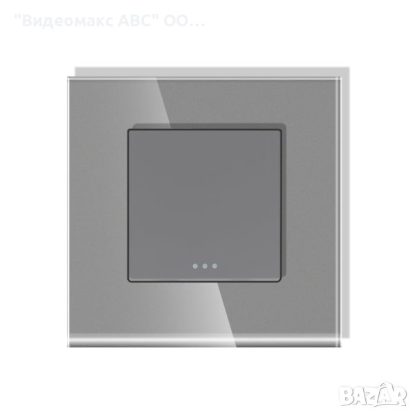 Единичен девиаторен ключ, комплект с кристална рамка "LUX-ON" - БЯЛ, СИВ, ЧЕРЕН, ЗЛАТИСТ, снимка 1