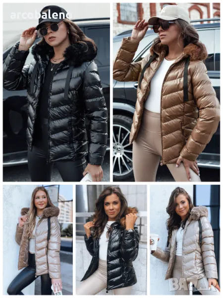 Дамско ватирано зимно яке с качулка MIRIAL, 5цвята , снимка 1