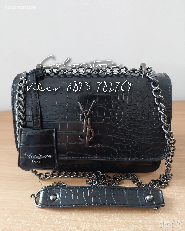 Луксозна Черна чанта YSL-VL79R, снимка 1