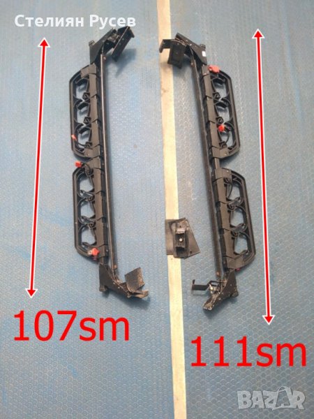 багажник - напречни греди със ски поставка -цена 50лв - 107см е гредата, 111см са закопчалките - ням, снимка 1