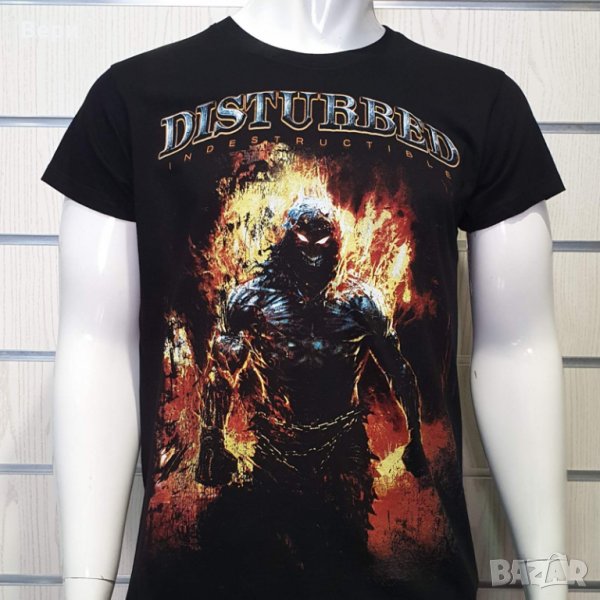  Нова мъжка тениска с дигитален печат музикалната група DISTURBED , снимка 1