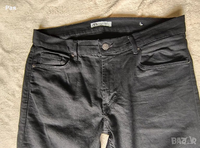 Черни дънки Zara ХЛ , снимка 1