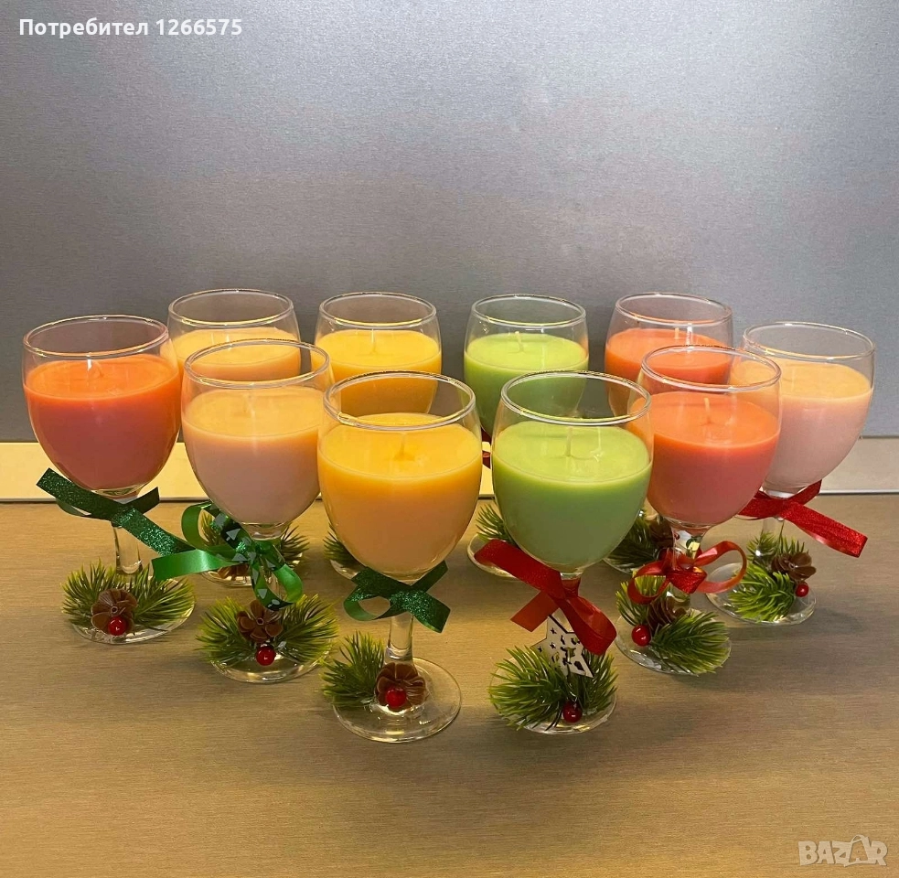 Ръчно изработени Коледни свещи, снимка 1