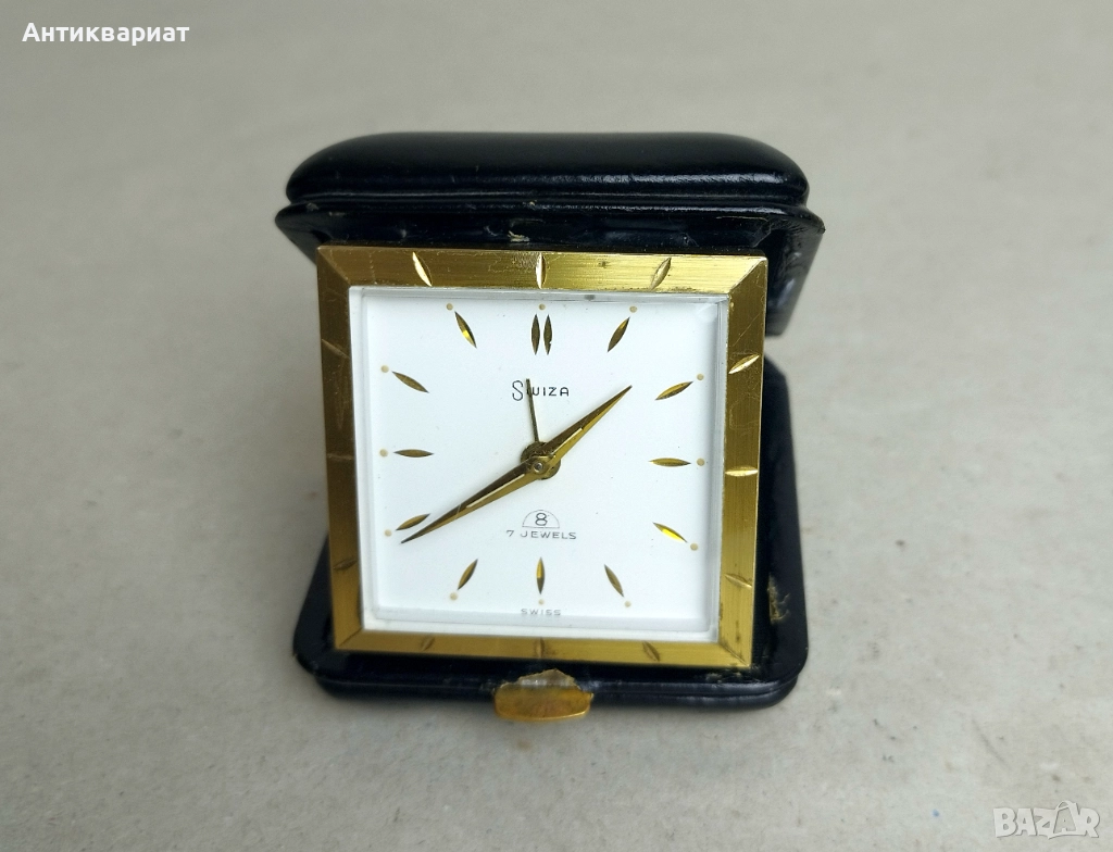 Швейцарски туристически будилник SWIZA 8 (7 JEWELS), снимка 1