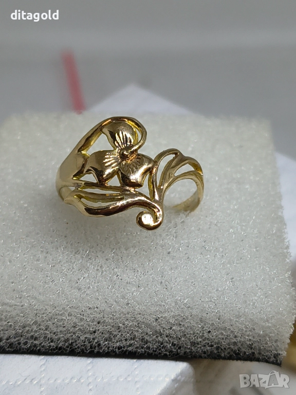 Нов 14К златен пръстен, български модел, 2.90 гр цена 500 лв, снимка 1