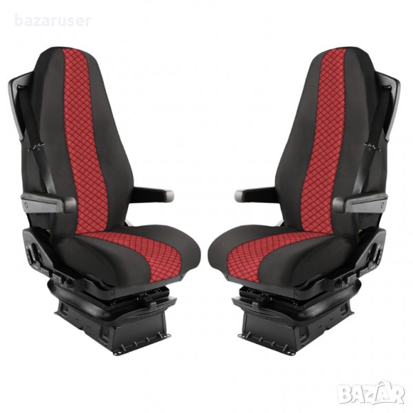 Кожена Тапицерия Volvo SS /черно с червено, снимка 1