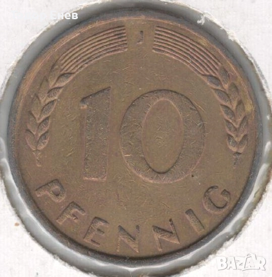 Germany-10 Pfennig-1950 J-KM# 108, снимка 1