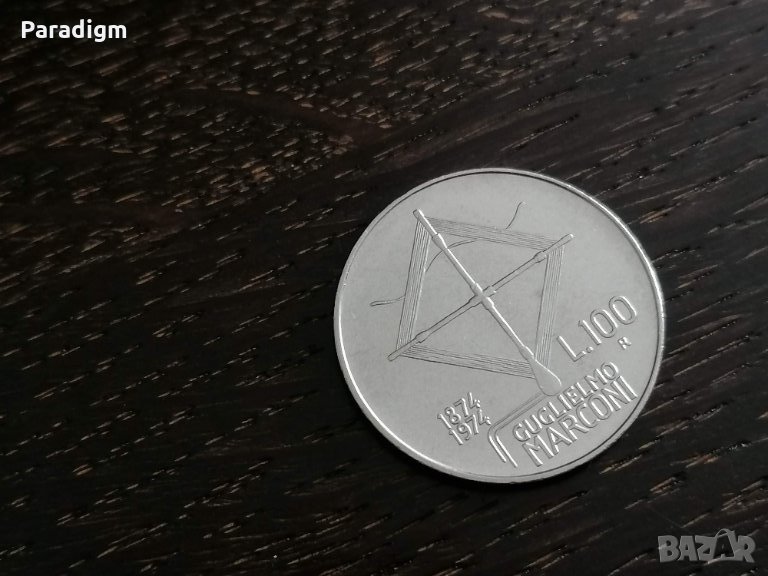 Монета - Италия - 100 лири (юбилейна) | 1974г., снимка 1