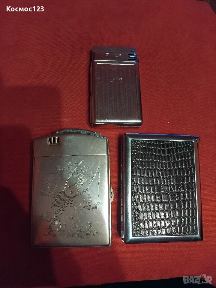 Стари табакери със запалки, снимка 1