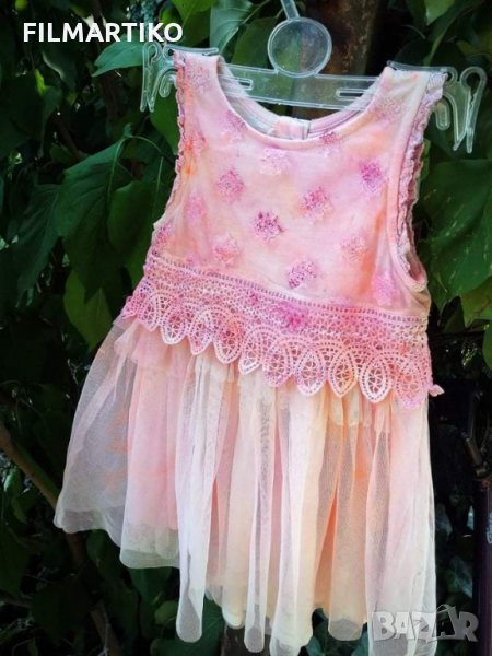 Ръчно обагрена детска рокля, снимка 1