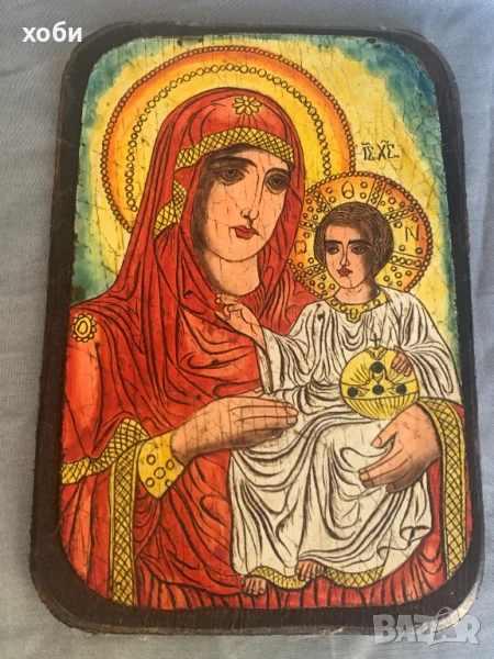   православна икона Исус Христос Дева Мария, снимка 1