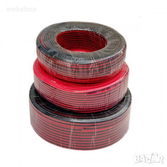 Кабел за тонколони Alien, черно, червено, меден, Cu, 2x4mm2, снимка 1
