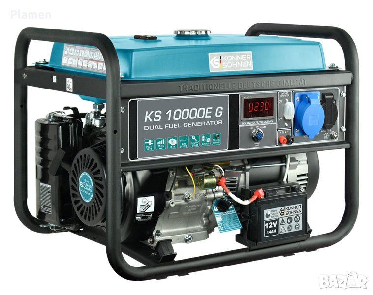 Газ/бензин генератор за ток Könner & Söhnen KS 10000E G , 8 kW, снимка 1