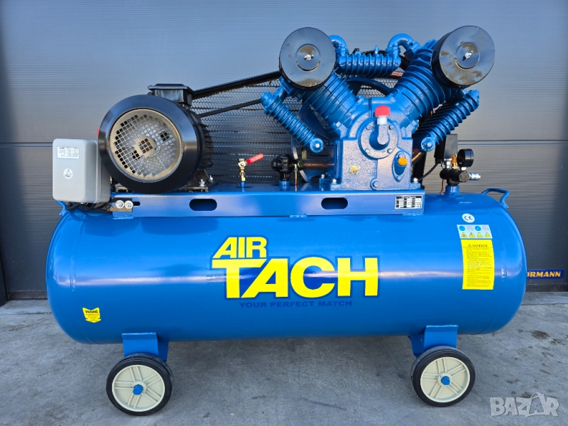 Компресор за въздух 300л.7.5 KW / 10 HР / 12.5 бара. Дебит усилен „TACH -1200л/мин, снимка 1