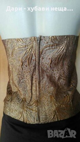 Луксозен корсет, в бежово и златисто👗🍀М/L,L🍀👗арт.2060, снимка 2 - Корсети, бюстиета, топове - 33615605