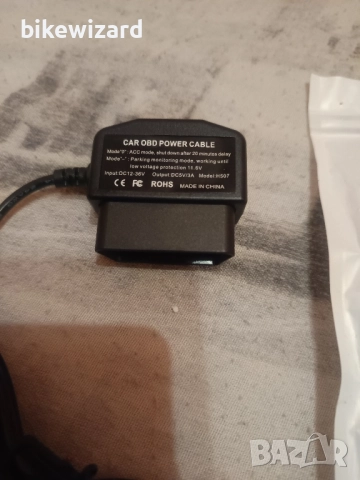 Комплект за окабеляване Gebildet Mini USB OBD за видеорегистратор 12-24V до 5V/3A НОВО, снимка 4 - Аксесоари и консумативи - 52217479