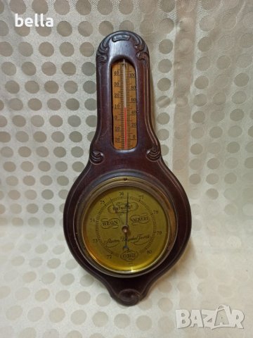 Стар барометър ,термометър, снимка 1 - Други ценни предмети - 39632067