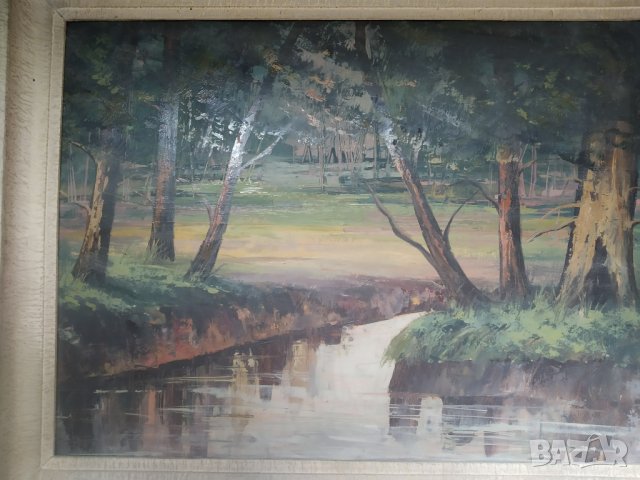 стара майсторска картина-пейзаж, снимка 2 - Картини - 35532134