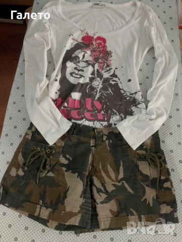Лот от къси панталонки и тениска , снимка 2 - Къси панталони и бермуди - 50855583