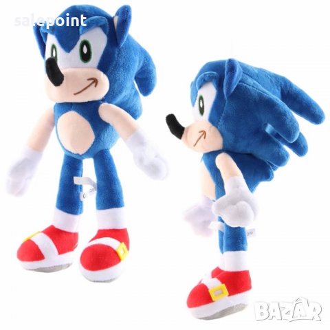 Плюшена играчка Соник / Sonic /, 55 см, син цвят 