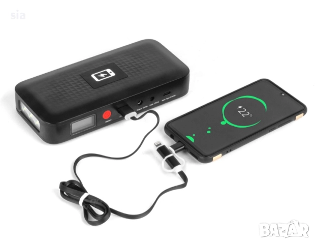 Стартерно устройство Portable jump starter powerbank 12V 12Ah 800A AMIO, снимка 4 - Аксесоари и консумативи - 52129868