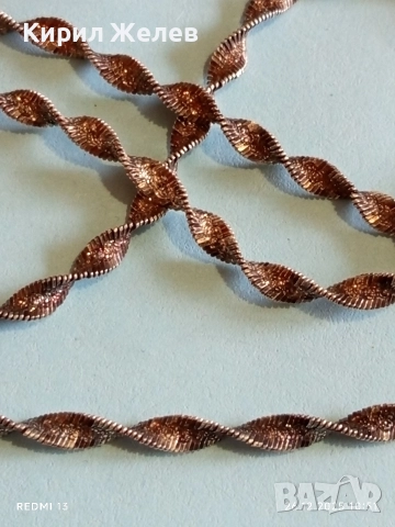 Сребърно колие спираловидна ретро плетка майсторска ръчна изработка Italy 32511, снимка 7 - Колиета, медальони, синджири - 52902577