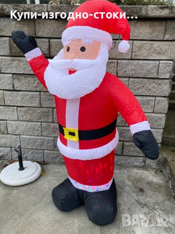 Надуваем светещ Дядо Коледа - 1.80 височина, снимка 2 - Декорация за дома - 43214443