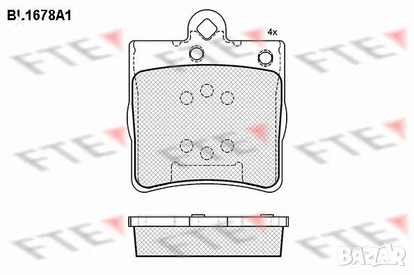 BENDIX 571925B НАКЛАДКИ ЗАДНИ MERCEDES-BENZ E-класа / C-класа / SLK / CLK (W202)(W210)(S202)(S210)  