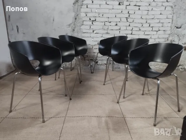 Дизайнерски италиански столове Orbit , снимка 4 - Столове - 49156439