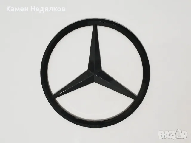 Задна емблема за багажник Мерцедес - сребриста/черна, снимка 3 - Аксесоари и консумативи - 49336095