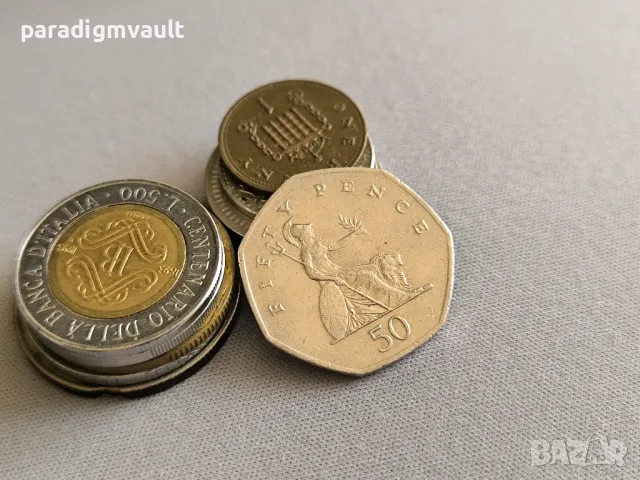 Монета - Великобритания - 50 пенса | 2001г.