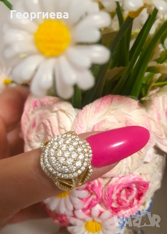  дамски пръстен със златно покритие 