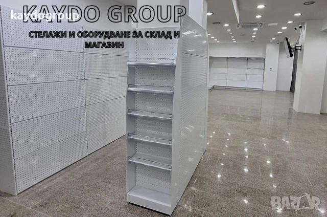 Налични стелажи и оборудване за магазин и склад. Ral-9016 бял гланц., снимка 5 - Стелажи и щандове - 51376926