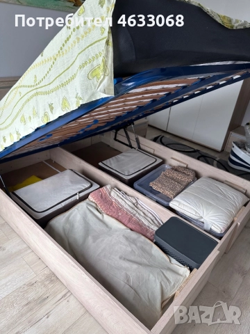 Легло + 2 нощни шкафчета, снимка 6 - Спални и легла - 52183958