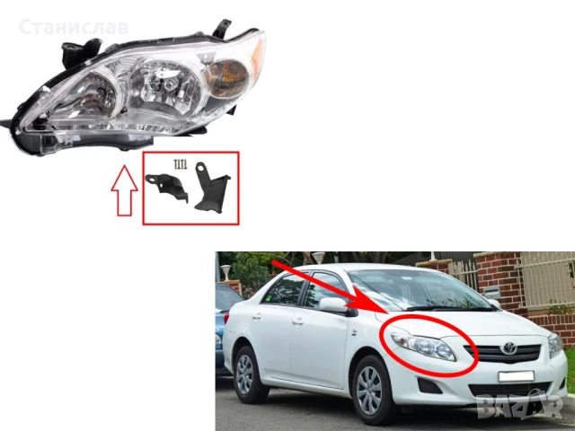 Комплект щипки за захващане на фар Toyota Corolla E140/E150, снимка 3 - Части - 50650782