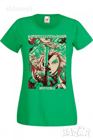 Дамска тениска Demon Slayer Kyojuro Rengoku 01,Анимация,игра,Празник,Повод., снимка 3 - Тениски - 38058056
