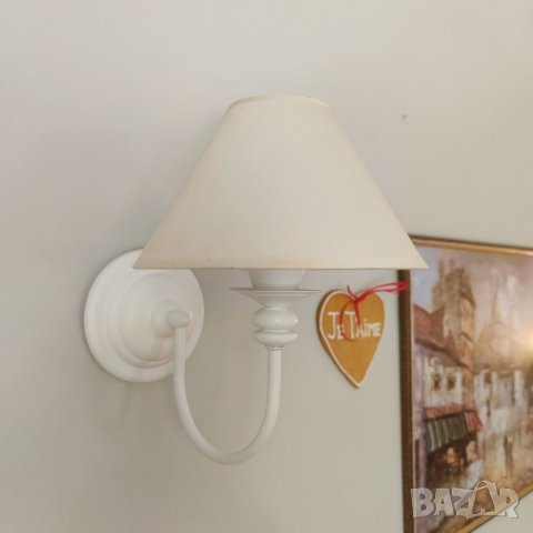 Винтидж класика-бял полилей за хол,всекидневна ,шаби шик лампа,модерно осветление, снимка 15 - Полилеи - 22892010
