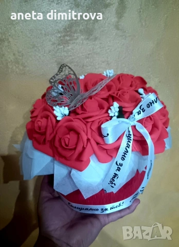 Ръчно изработени букети , снимка 12 - Изкуствени цветя - 53144666