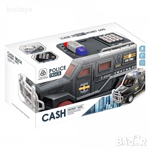 Детска електронна касичка Полицейски джип 2в1 - Код 5318