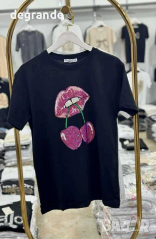 Тениска с ягодки , снимка 3 - Тениски - 51267453